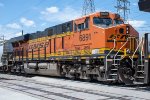 BNSF 6891 trails on"a train departing PTRA's North Yard